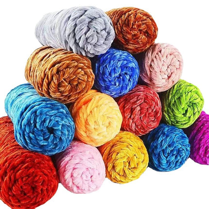 100g Chenille Velvet Thick Yarn Ball for Hats, Scarves, Sweaters, Crochet Shoes, DIY Knitting Materials, Hand Knitting