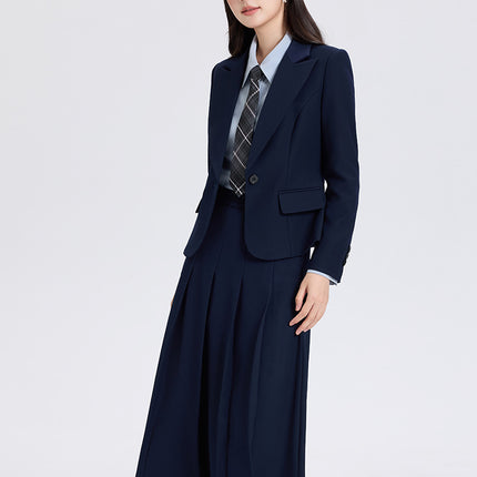 College Style Petite Outfit Set for Women Commuting Formal Wear University Student Exam Defense Interview Suit Dress Set