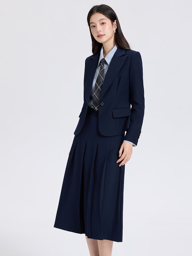College Style Petite Outfit Set for Women Commuting Formal Wear University Student Exam Defense Interview Suit Dress Set