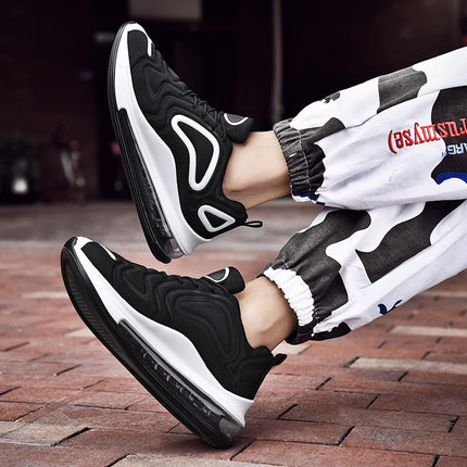 Cross-Border Large Size Casual Sports Couple Shoes Air Cushion Running Shoes Comfortable and Versatile Trendy Popular Mesh Hiking Shoes for Men