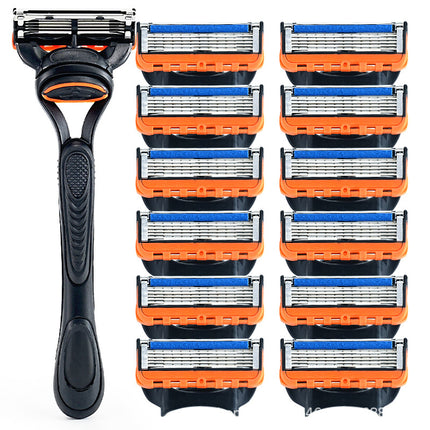 5-Layer Blade Manual Razor Men's Universal Cutter Head, Leg Hair, Armpit Hair Removal, Travel suit Portable Shaving Knife