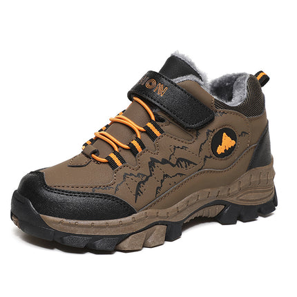 A Batch of Autumn and Winter Large Cotton Children's Hiking Shoes, Outdoor Casual Sports Shoes, Foreign Trade Wholesale Boys' Shoes