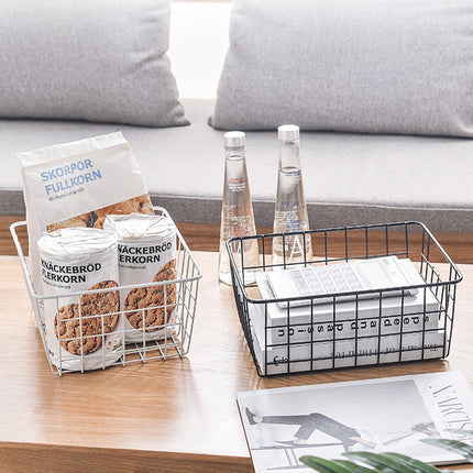 Iron Storage Basket Large Capacity Stainless Steel Basket Anti-rust Metal Fruit and Vegetable Dirty Clothes Storage Basket Iron Storage Basket