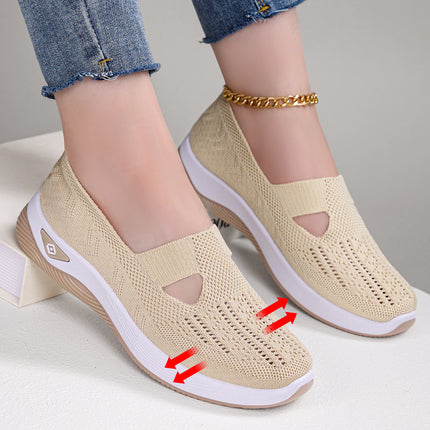 Shoes Women's Cross-border plus size Women's Shoes Soft Sole Not Tired Feet Slip-on Mother Shoes Mesh Breathable Old Beijing Cloth Shoes