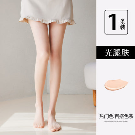 Fleshy Silk Stockings Women's Summer Thin Anti-hook Silk 0d Ultra-thin Concealer Skin-beautifying Stockings Summer Sunscreen Pineapple Stockings Pantyhose