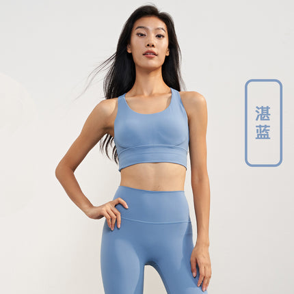 2025 New Naked Sports Vest Women's Shockproof Cross Beautiful Back Fitness Underwear Running Outdoor Sports Bra