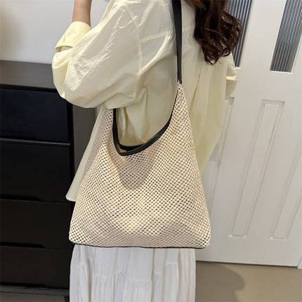 Ins Woven Tote Bag Straw Bag Large Capacity Underarm Bag Shoulder Bag Holiday Style Beach Bag Women's Portable