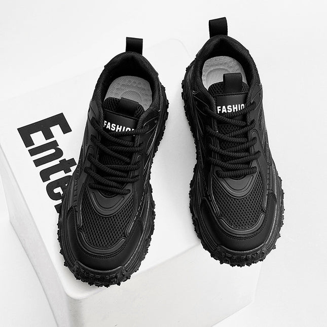 Spring Dad Shoes New Versatile Men's Casual Running Sneakers Breathable Lightweight Thick-Soled Height-Increasing Trendy Shoes