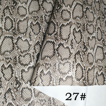 Pu Snakeskin Pattern Leather Fabric, Python Pattern Leather for Bags, Anime Belts, Soft Bags, Headboard Backs, Artificial Leather with Animal Prints