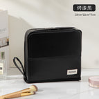 Painted black-small pu pencil case cosmetic bag