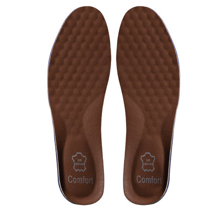 Sports Shock-Absorbing Super Soft Sole Thickeneded Deodorant Leather Insoles for Men and Women Sweat-Absorbent, Deodorant, Breathable and Comfortable Cowhide Insoles