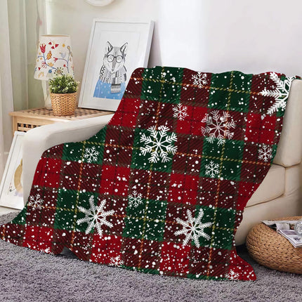 Christmas Decoration Blanket Holiday Blanket Red Festive Blanket Christmas Tree Polo Sofa Blanket Flannel Blanket