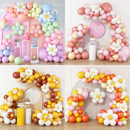 Online celebrity Daisy Balloon macaron latex balloon garland suit wedding party birthday decoration balloon chain