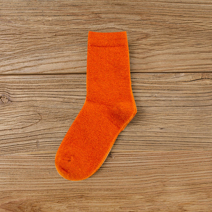 terry socks fleece-lined thick socks mid-tube socks for men and women autumn and winter warm warm towel socks winter warm stockings