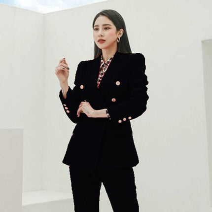 Red Suit suit Female Bully President Casual Business Wear Fashion Temperament Goddess Fan Presided over formal overalls