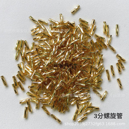 Silver filling series full set Golden Rice beads tube beads loose beads handmade diy jewelry hand sewing clothing accessories material