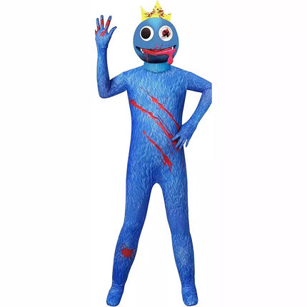 Halloween Rainbow friends ROBLOX rainbow game cos clothes Blue little monster props costume jumpsuit