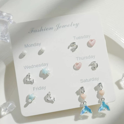 Exquisite Pink Zircon Butterfly Earrings suit Light Luxury High-end Earrings Sweet Fairy Style Earrings Summer Seaside