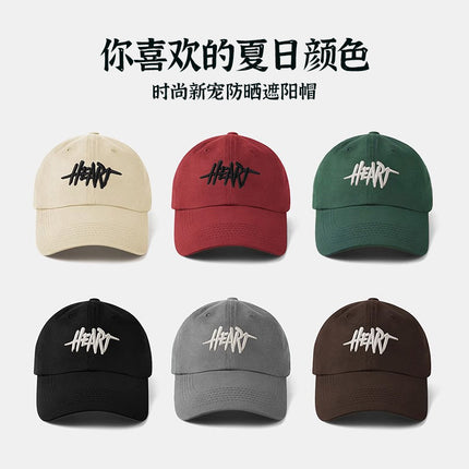 Big brim baseball cap women's spring and summer sunscreen hat casual tide big head circumference deepened face small cap
