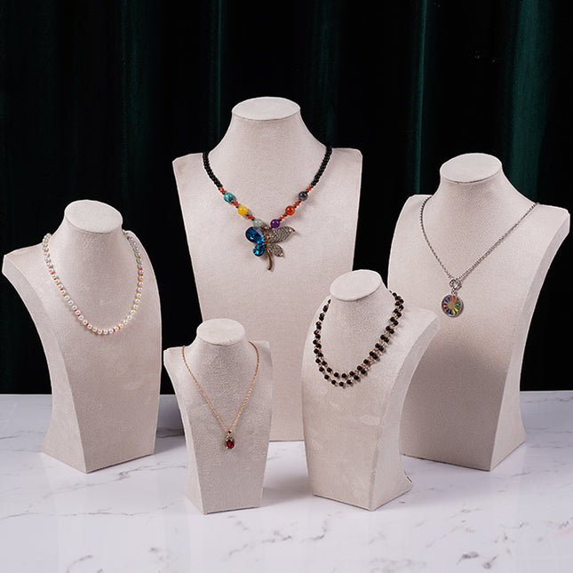 Flannel Necklace Display Stand portrait model jewelry stand clavicle chain necklace jewelry display shooting live display stand