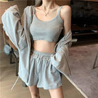 gray three-piece set / S Suggested 40.00 kg-50.00 kg