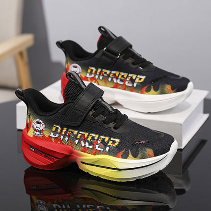 Boys' Shoes 2025 Spring and Summer New Style Medium and Large Children's Mesh Breathable Children's Shoes Cross-Border Wholesale Velcro Sports Running