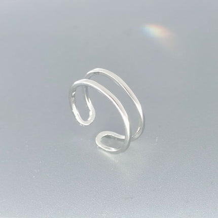 s925 sterling silver plated ring Women's wholesale niche women's high-end sense ins style simple ring light luxury retro ring wholesale