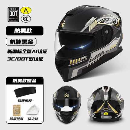 3C Certified Motorcycle Helmet Men's Four Seasons Universal Electric Vehicle New GB Women's Winter Warm Riding Safety Helmet