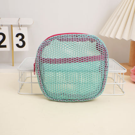 Korean Dopamine Mesh Tofu Bag Portable Travel Toiletry Cosmetics Storage Bag Makeup Bag Mesh Sundry Bag