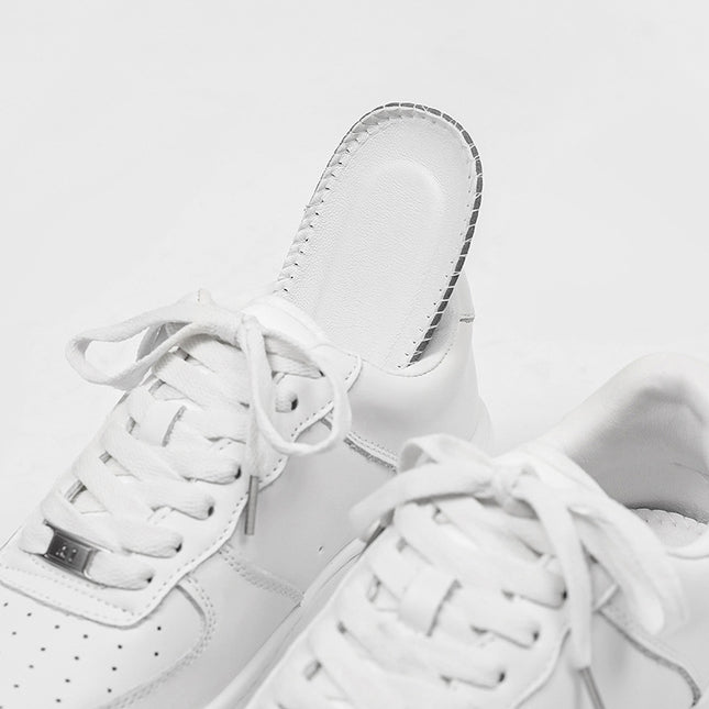 Af1 Classic Air Force First-Layer Cowhide Breathable Versatile White Shoes Casual Shoes Sneakers