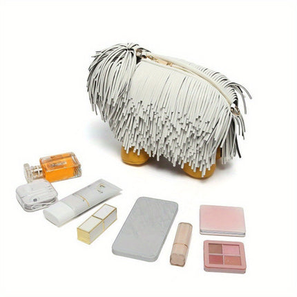 Cute Creative Funny Dog Handbag New Personality Design Shepherd Dog Tassel Puppy Shoulder Crossbody Bag