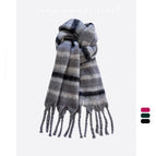 Thick braid stripes - gray
