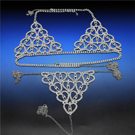 Cross-Border Export Underwear Set Chain Versatile Body Chain Sexy Chest Accessories European and American Summer Women's Beach Chest Chain Underwear Set