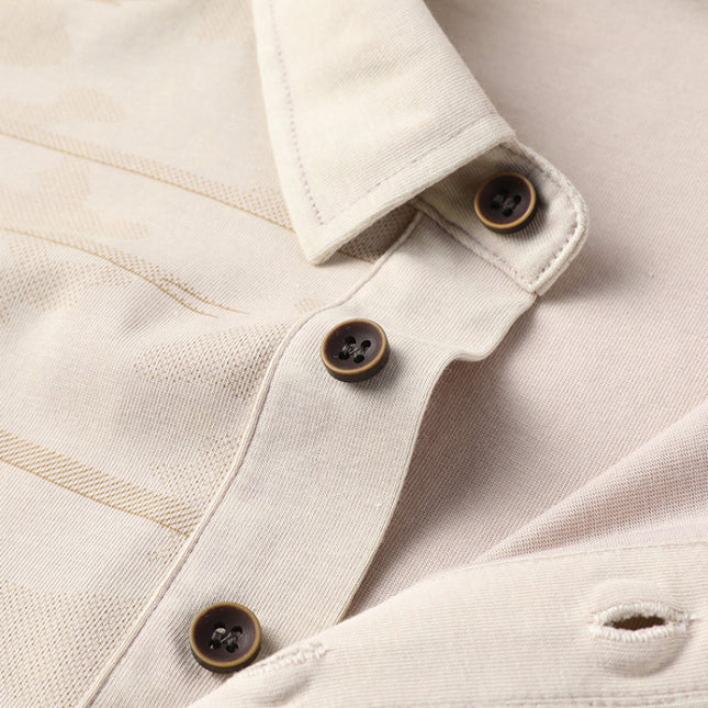 Summer 2025 Men's Cotton Loose plus size Polo Shirt Fashionable Thin Top Cotton T Summer Middle-aged Dad's Dress