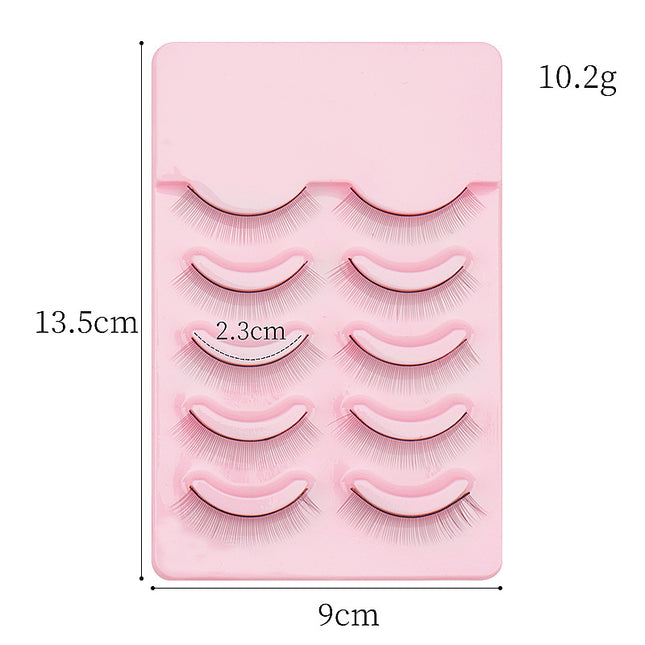 Wholesale 5 pairs of false eyelashes natural simulation grafting hard stem can support double eyelid stickers for beginners to practice eyelashes