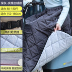 Dark gray quilted plus velvet windbreaker / One size fits all