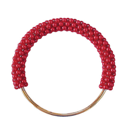 High-End Pearl Handle Bag Accessories Woven Handle Ring Pearl Iron Ring Ring Handmade Bag Handle Ring Handle