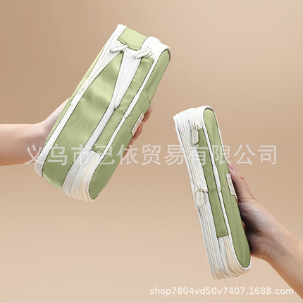 Retractable Pencil Case, Super Large Capacity, Multifunctional Stationery Box, Portable Foldable Storage Bag for Primary and Secondary School Students, Specially Designed for Exams