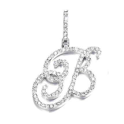 Foreign trade popular products full diamond hip hop jewelry grass letter pendant melon seed buckle Cuban chain accessories Amazon exclusive