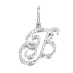 Silver single letter B