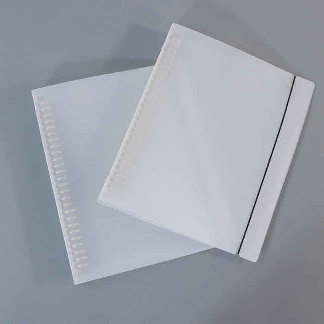 B5 Binder 26-hole Large Capacity PP Frosted Transparent Folder Tape Loose-leaf Booklet Core Shell Folder