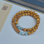 Sandalwood double circle half bracelet style