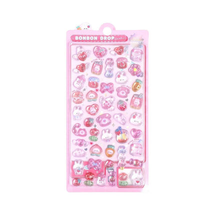 High-Quality Second-Generation Cartoon 3D Relief Hollow Stickers Cute Reward 3D Stickers Wholesale