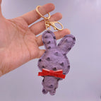 Purple 3d rabbit (pu leather model)