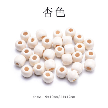 Natural Wooden Beads, Round Abacus Beads, Large Hole Beads, Loose Beads, Handmade DIY Jewelry, Mobile Phone Chain Accessories, Beading Accessories