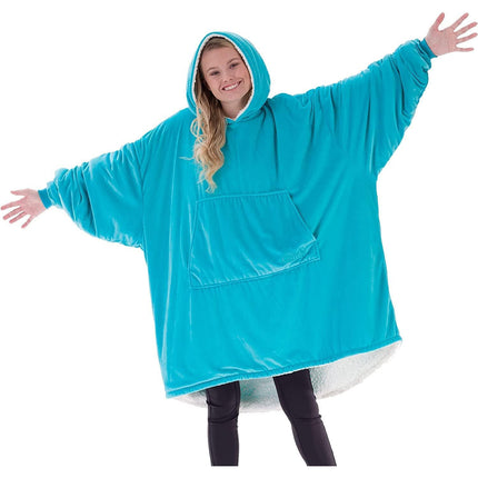 Lazy Blanket Tv Blanket Autumn and Winter Home Warm Sleepwear Pullover Anti-Cold Sweatshirt Thick Flannel Wearable Blanket