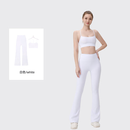 [in Stock] Ld Speaker Y-Shaped Vest Set Long Sleeve Women's Slim Fit Jacket Stretchy Sports Yoga Wear