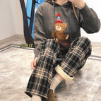 Gray stripes / Plus size (160-180cm, 65-90kg )