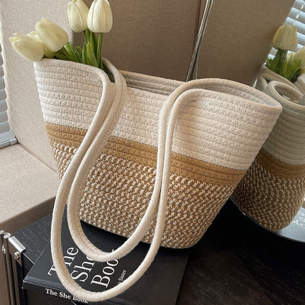Woven Cotton Tote / Sac Tressé Coton