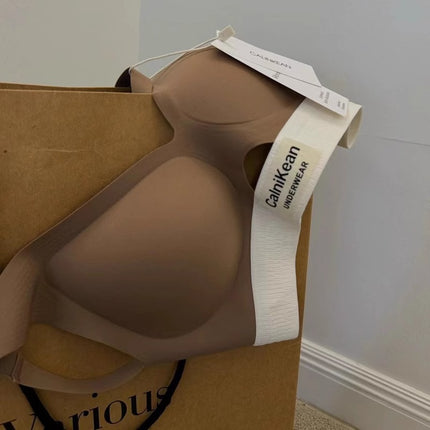 Traceless All-round Fixed Cup Milk Leather Soft Litching Underwear Women's Small Chest Gather-up Large Traceless Bra Women